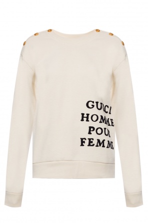 Sweatshirt with embroidered lettering, zdjęcie 1 Sweatshirt with embroidered lettering od Gucci